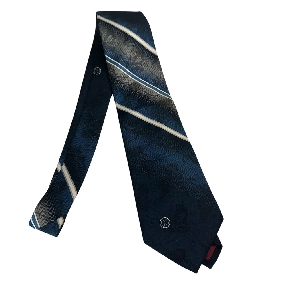 Halston III Mens Vintage Silk Blend Tie 3.5 Inch Striped‎ Designer USA Made